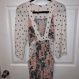 White & Pink Pattern, Tunic Dress